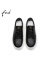 FED2023新款厚底板鞋年春季新款女鞋系带小白鞋真皮休闲鞋- 黑色 37
