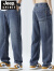 吉普（JEEP）天丝牛仔裤男士夏季薄款宽松垂感男款夏天休闲冰丝长裤子 复古蓝+浅蓝 2XL 34