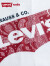 Levi's 李维斯童装男女童纯棉短袖T恤2023夏新款腰果花蝙蝠标logo上衣 明亮白 110/52(4)
