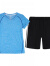 啄木鸟冰丝速干运动套装女夏季宽松休闲跑步服短裤两件套件套 紫色 M 建议80-95斤