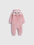 Gap婴儿秋冬2023新款抱抱绒3D动物造型连体衣788681儿童装外出服 粉红色 90cm(18-24月)