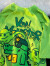 ZhvninthHYAN卡通荧光绿小恐龙短袖t恤男oversie绿色上衣多巴胺情侣穿 绿色 m