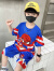 迪士尼（Disney）童装男童夏装套装时髦蜘蛛侠衣服儿童夏季套装卡通短袖两件套男孩 蓝色 150码建议身高140-150年龄11-12