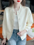 皮尔卡丹春秋季短外套女装2024新款韩版宽松小个子短款风衣女士夹克衫上衣 米白色 M（105-115斤）