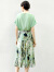 颜域（YANYEE）2023设计感小众圆领真丝衬衫女夏季气质休闲短袖法式 浅绿 S/36