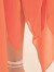 高义泰真丝桔红乔其纱露肩领飘逸披肩长袖对丝工艺设计双层连衣裙AY272 浣溪纱-桔红（C99） 155/S