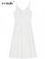 她芙（tafu）品牌女装法式连衣裙女2024年夏季新款长款收腰露背小个子吊带短裙 白色 M