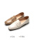 莱尔斯丹（le saunda）夏季新款简约英伦复古方头低跟真皮乐福鞋女单鞋小皮鞋4M21202 灰褐色 TPP 39