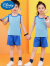 迪士尼儿童篮球服运动速干套装夏季薄男童女童网眼背心学生足儿童防晒衣 菊粉背心套装 100码(80-90cm)(100码(80-90c