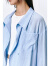 太平鸟女装气质雪纺户外长袖衬衫夏法式高级感翻领衬衣上衣 蓝色 S