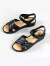 KZHPUL2024妈妈凉鞋女夏季塑料软底中跟舒适防滑坡跟50岁中老 黑色 36