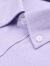 红豆男士含棉牛津纺商务休闲正装修身扣领纯色短袖衬衣职业装短袖衬衫 P1紫色 170/88A