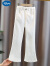 迪士尼女童白色裤子春夏2024新款洋气外穿长裤大童夏季儿童微喇叭弹力裤 粉色披肩衬衫+白色喇叭裤 120cm(120cm)