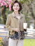 俞兆林（YUZHAOLIN）中老年女装妈妈装外套女2024春秋新款中年女洋气夹克短经典款式 卡其 XL