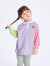 巴拉巴拉童装女童春秋套装2023儿童涂鸦印花撞色拼接小童上衣