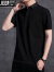 吉普（JEEP）夏天新款男士短袖t恤韩版修身潮流翻领半袖polo.衫青年男装上衣服 PC-YTK022黑色 S 95-110斤