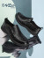 金利来男鞋商务休闲鞋24夏季舒适透气套脚冲孔皮鞋G558420269AAD黑色40