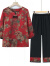 俞兆林薄款夏装两件套60岁80妈妈套装中老年女夏装宽松奶奶衣服 酒红色[套装] 3XL[建议123-135斤]