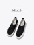 Bella Lily2024春季新款黑色新中式帆布鞋女国风板鞋一脚蹬休闲鞋 黑色 35