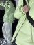 戏梨韩版设计感绿色羽绒服女冬季新款防寒保暖加厚学生面包服外套 绿色 S