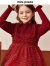 MiniPeace【公主系列】太平鸟童装女童毛衣裙冬季红色新年拜年服儿童公主裙 红色 140cm