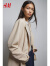 H&M女装西装新款时尚休闲双排扣美拉德西装外套1166838 米色 165/96