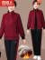 南极人（Nanjiren）时尚中年女装加绒加厚运动套装40岁冬装新款休闲两件套冬季女外套 浅卡其 XL 建议90-110斤