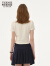 Teenie Weenie小熊女装2024夏装新款修身短款polo衫设计感刺绣T恤 白色 165/M