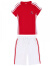 啄木鸟冰丝运动套装女夏季2024新款时尚洋气短裤两件套 红色/黑 M 建议80-95斤