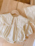 迪士尼（Disney）婴儿蕾丝哈衣女宝宝春新生儿公主裙满月碎花哈衣裙周岁礼服连体衣 406米色碎花 66cm