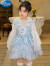 迪士尼（Disney）女小童洛丽塔连衣裙夏装公主裙2024夏新款生日礼服裙高端长裙子 打底衫 100cm