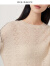 迪赛尼斯（DESIGNICE）商场同款2023冬季新款软糯内搭羊绒衫纯色圆领长袖毛衣女 珍珠白 S