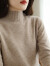 [simplicity]IEF/愛依服2022年夏季季新款针织衫外穿纯色标准型型坑条半高领常规毛衣 中灰 S