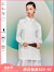 花木深原创设计师女装中国风醋酸衬衫女中长款白衬衣女小众春装新款衬衫 白色 XS