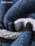 ERNCIAGA 羊绒衫男100%山羊绒圆领青年加厚冬季条纹毛衣潮 灰蓝绿 170/L (适合120斤-135斤)