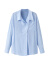 太平鸟女装气质雪纺户外长袖衬衫夏法式高级感翻领衬衣上衣 蓝色 S