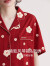 红豆（Hodo）凉感棉情侣睡衣女夏短袖本命年红色结婚礼物男士可外穿家居服套装 男士红色-套装 170
