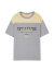 Teenie Weenie小熊女装2024年夏季新款撞色短袖T恤棉质宽松中性风 灰色 175/XL