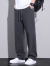 AEMAPE休闲裤男士军绿色2024夏季新款宽松直筒裤子男生款美式垂感阔腿裤 1035灰色 XL