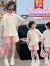 迪士尼（Disney）童装女童夏季套装2024时尚女孩休闲短袖POLO衫短裤运动甜美两件套 粉色 150cm