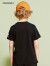 Converse 匡威儿童装男童短袖t恤夏季新款印花透气套头纯棉上衣大童T恤 正黑色 120/60（6）
