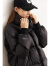 AMII2023冬新款黑科技石墨烯里布白色羽绒服女面包服一手长上衣 黑色 170/92A/XL