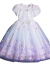 迪士尼（Disney）冰雪奇缘爱莎公主裙女童连衣裙夏装儿童礼服长裙爱沙蓬蓬裙新款 紫罗兰 110cm