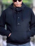 NPZ 港风潮牌春季新款套头宽松连帽卫衣男休闲大码时尚百搭加绒外套 黑色（常规） 4XL  185-205斤