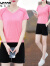啄木鸟冰丝速干运动套装女夏季宽松休闲跑步服短裤两件套件套 紫色 M 建议80-95斤