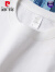 皮尔卡丹（pierre cardin）300G新疆纯棉重磅短袖t厚实男女款打底衫夏季圆领基础tshirt美式 白色 S