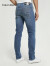 Calvin Klein Jeans春秋男士时尚合体版简约贴片中蓝洗水牛仔裤J320732 1A4-牛仔蓝 32  （建议160-170斤）