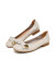 骆驼（CAMEL）单鞋女新款牛皮小皮鞋通勤鞋平跟浅口鞋 L23S007055米白 39