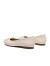 森达（SENDA）气质奶奶鞋女秋季新商场同款舒适单鞋女平跟蝴蝶结VUMP2CQ3 浅米 37