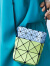 KADBB拼色日本三宅女士包包一生原厂菱格双色几何简约单肩斜跨女包 黄拼蓝 31*23.5*5.7